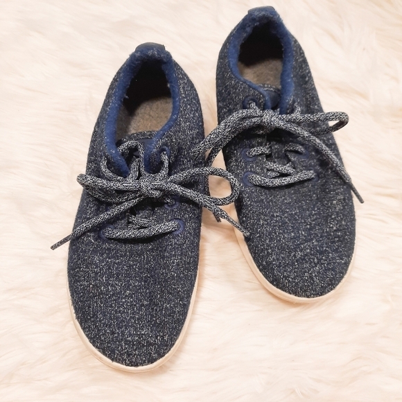 Allbirds Navy Heather Wool Runners 6 - Picture 3 of 9